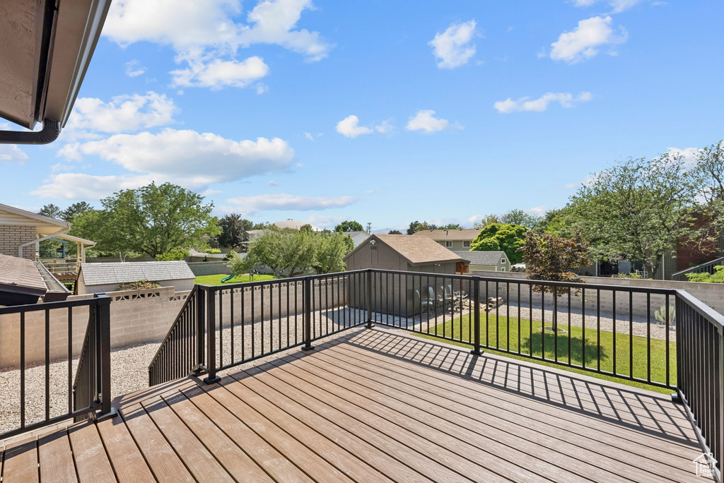 View of wooden terrace