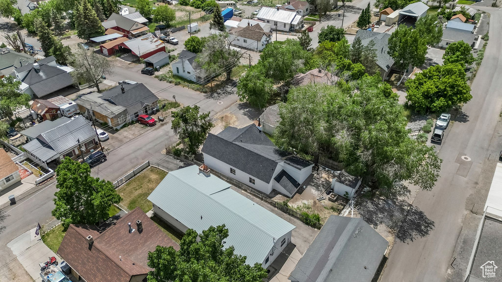 Aerial view of residential area
