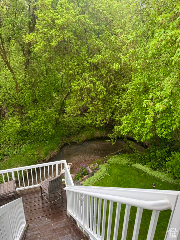 View of wooden deck