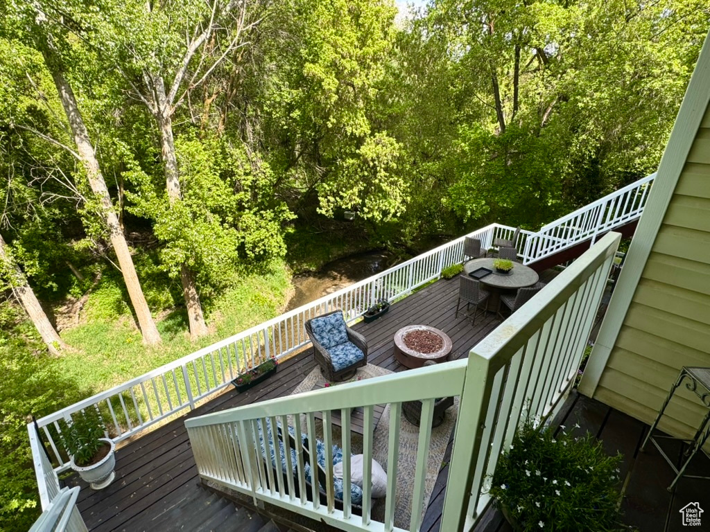 View of wooden terrace