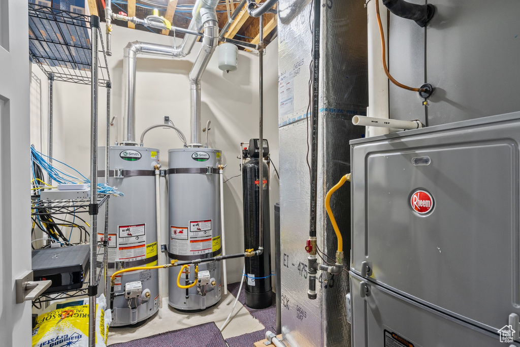 Utilities with secured water heater