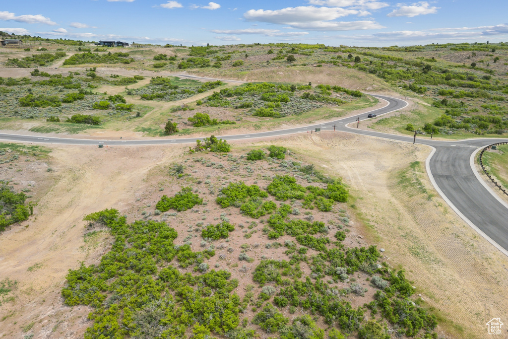 Aerial view of sparsely populated area