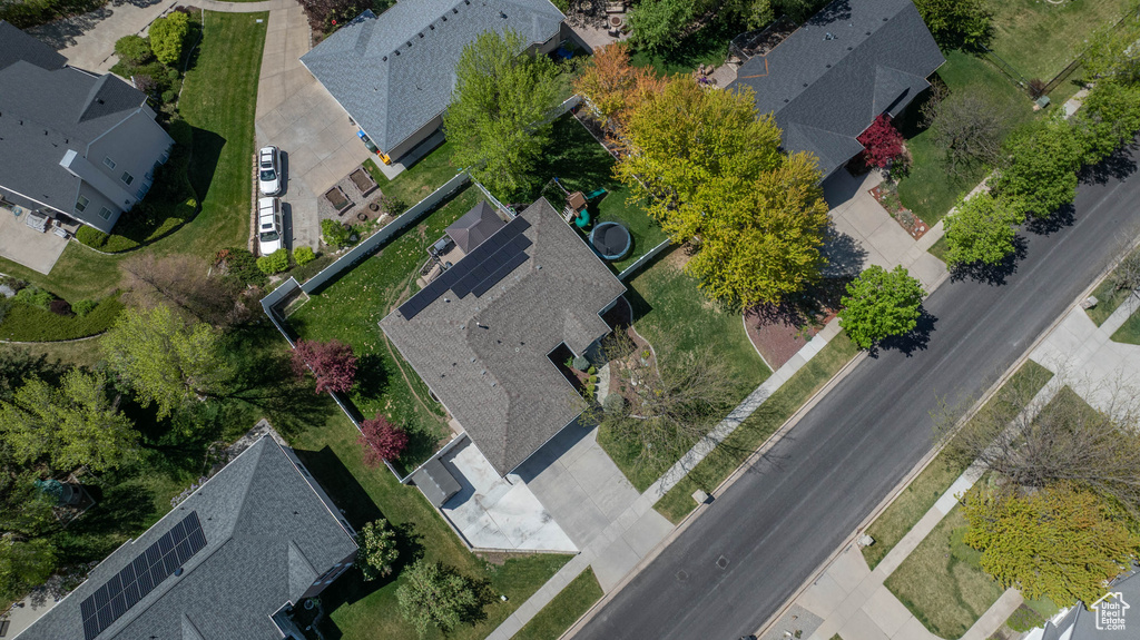 Aerial view of residential area