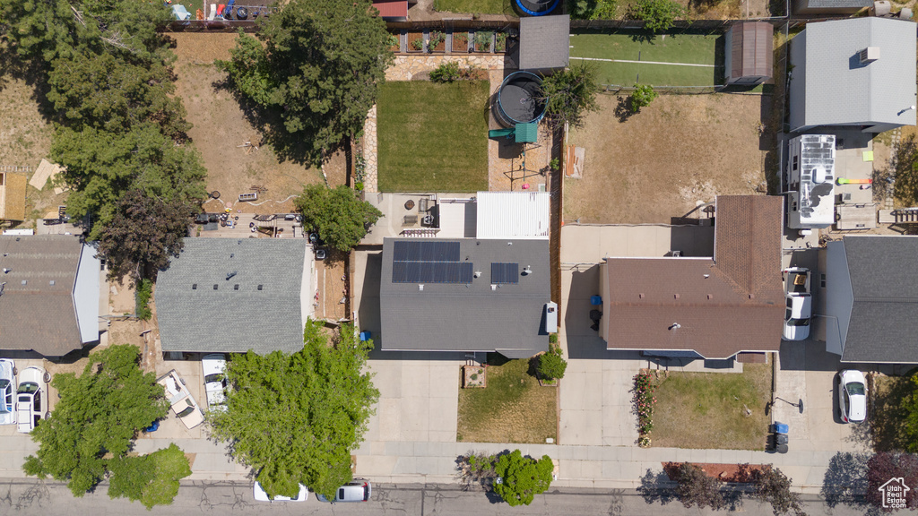 Aerial view of residential area