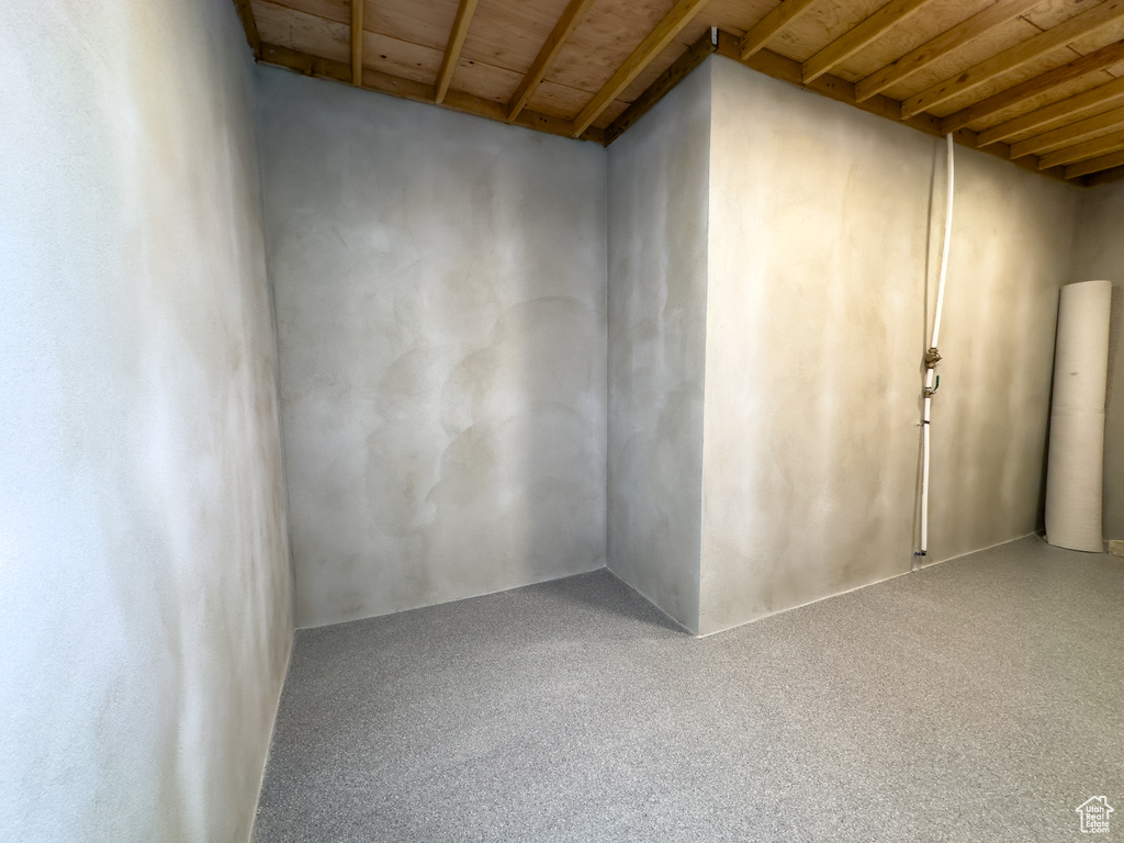 View of finished basement
