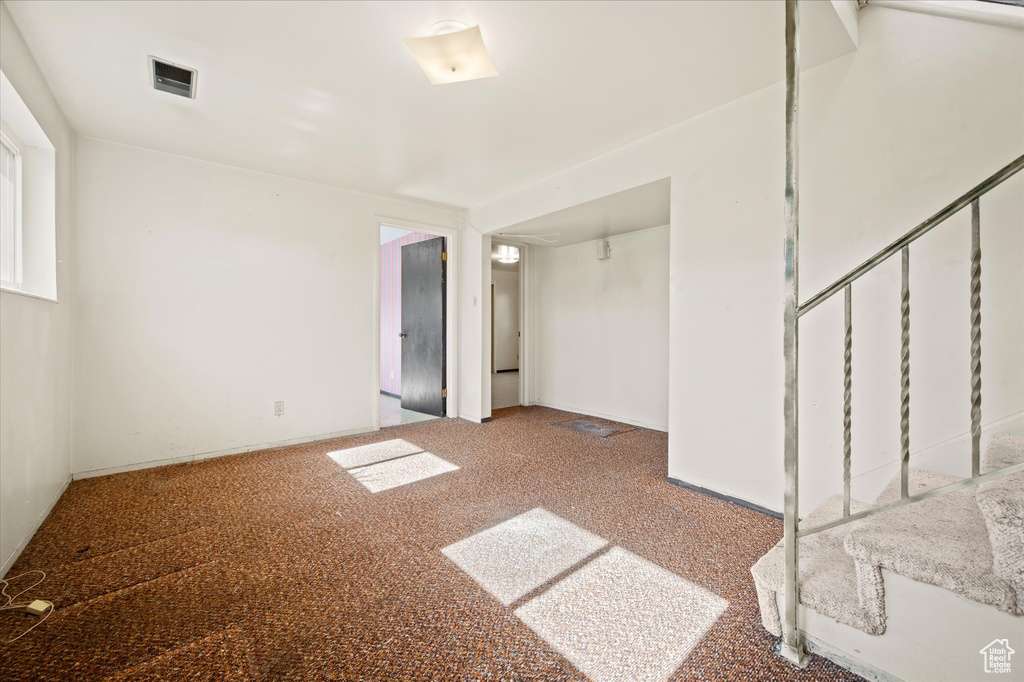 View of carpeted spare room