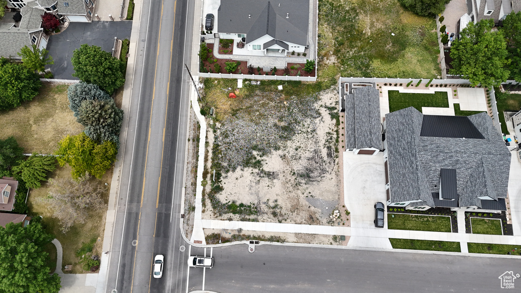 Aerial view of residential area
