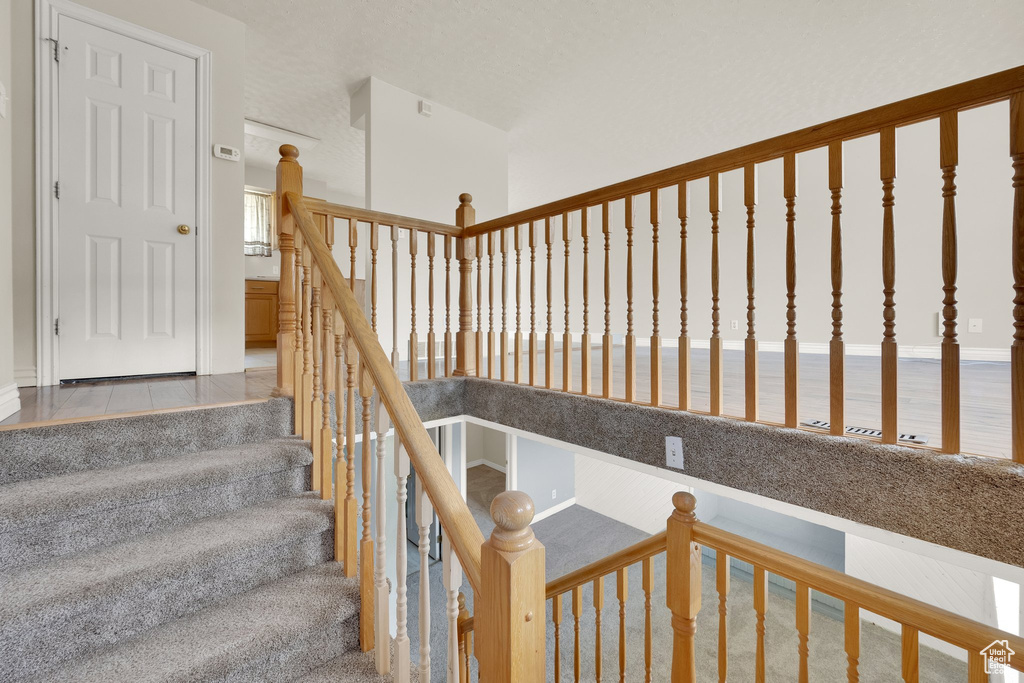 Stairway with a water view