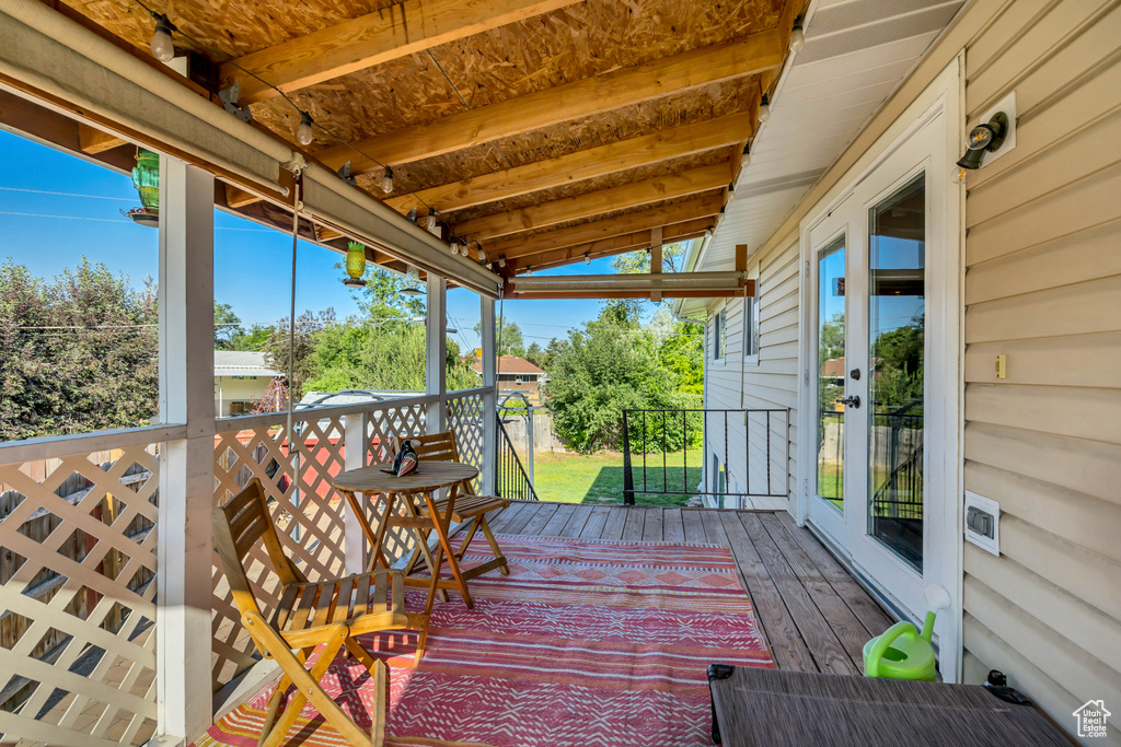 View of wooden terrace