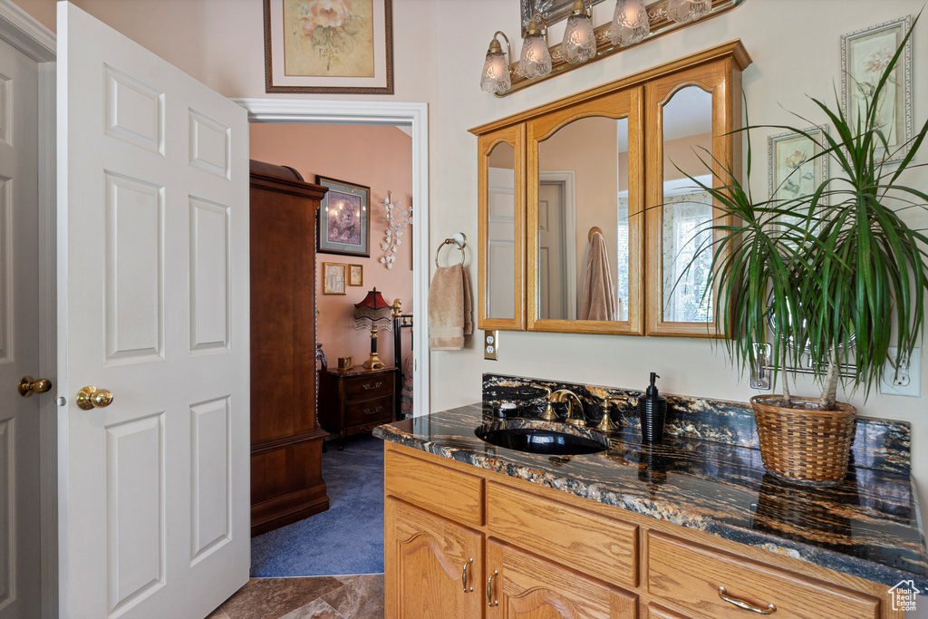 Bathroom featuring vanity