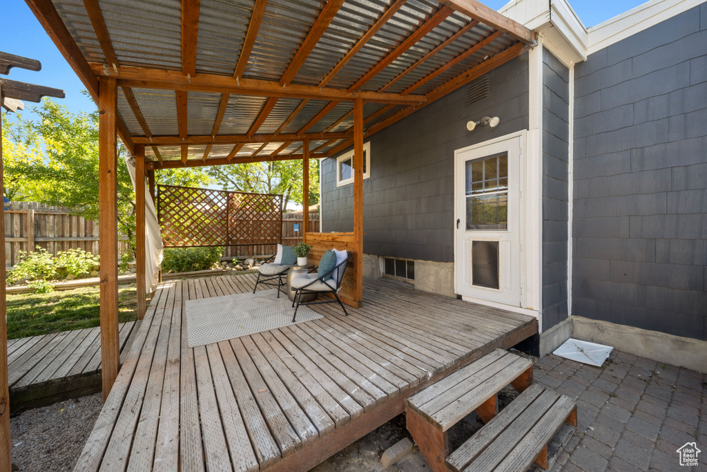 View of wooden terrace