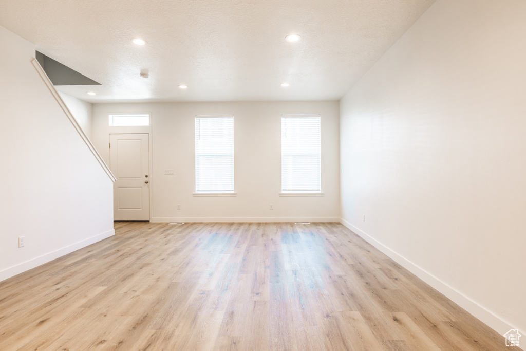 Interior space featuring light hardwood / wood-style floors