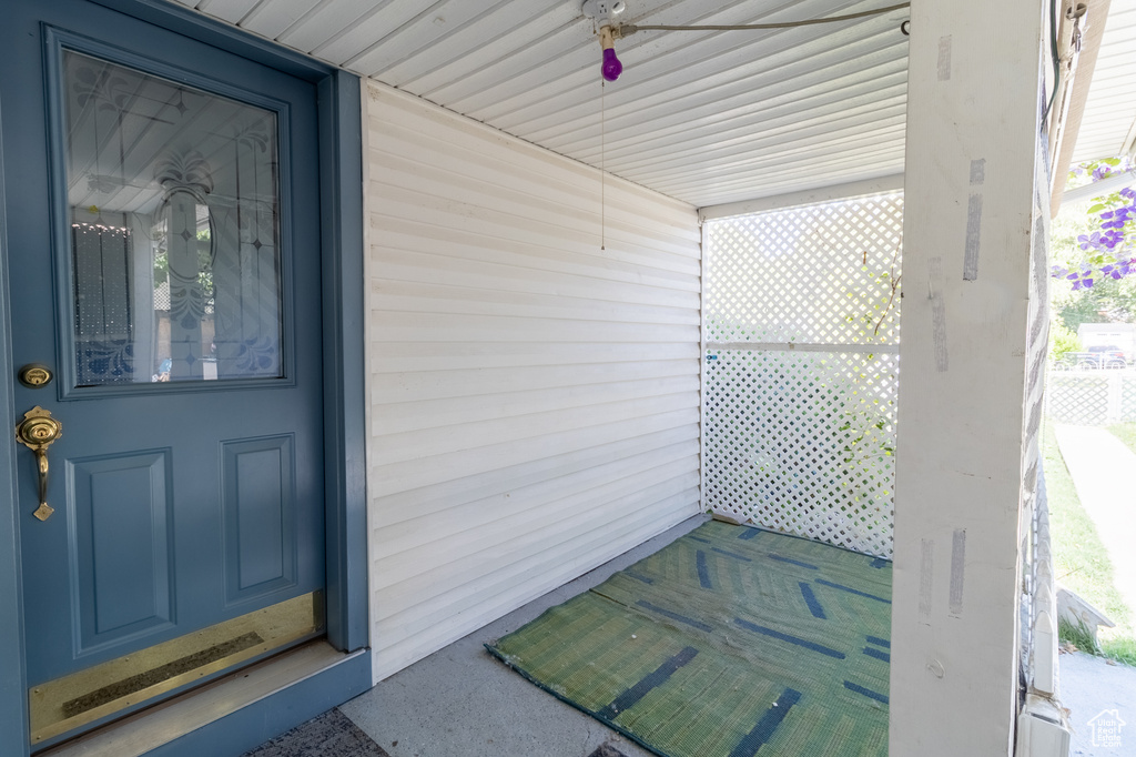 View of exterior entry