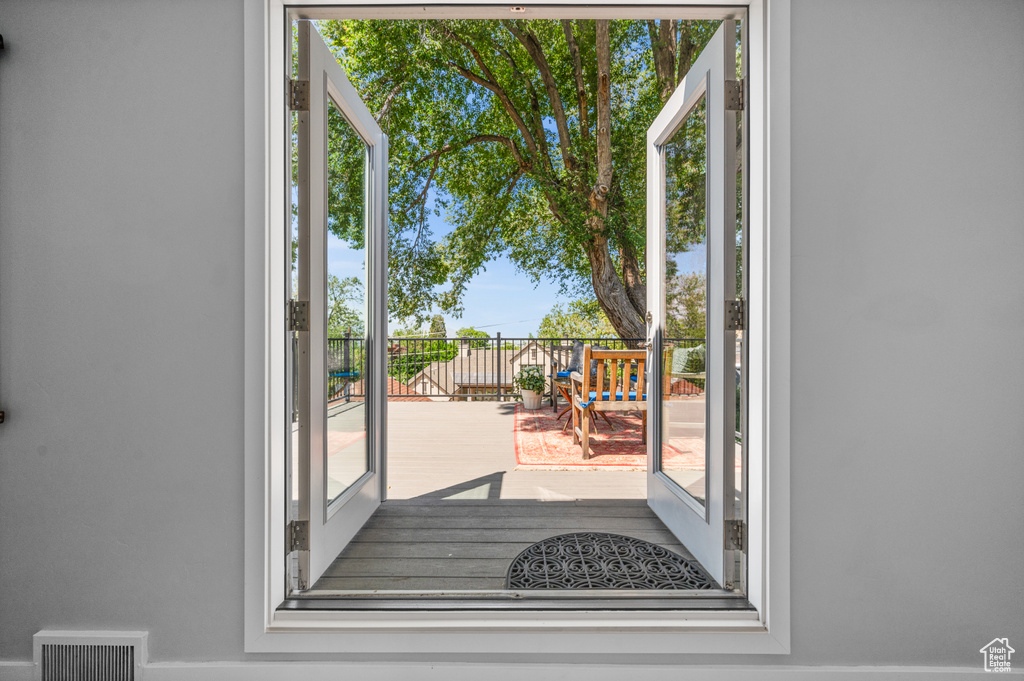 View of doorway to outside