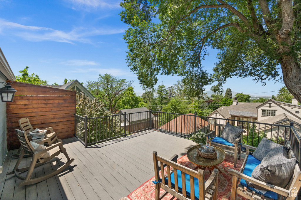 View of wooden terrace