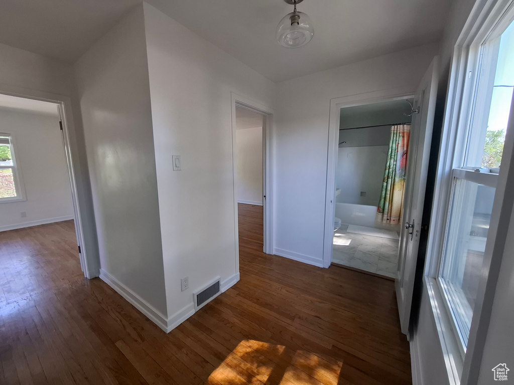 Hall with wood finished floors