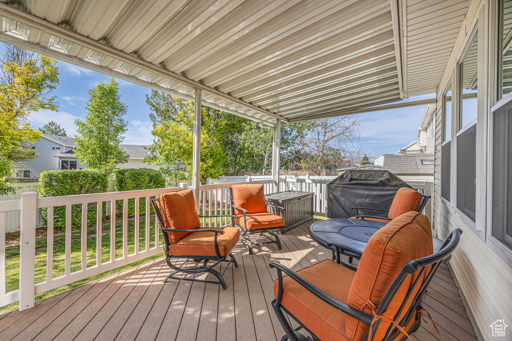 Deck with a grill