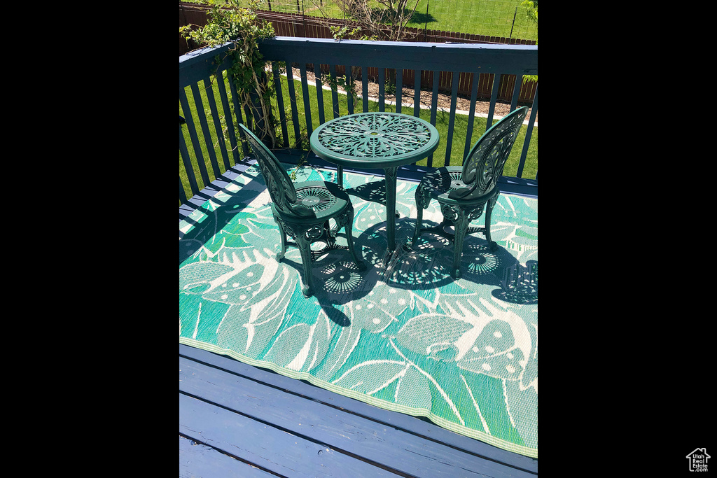 View of wooden deck