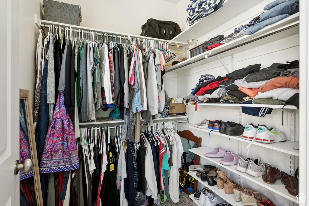 View of spacious closet