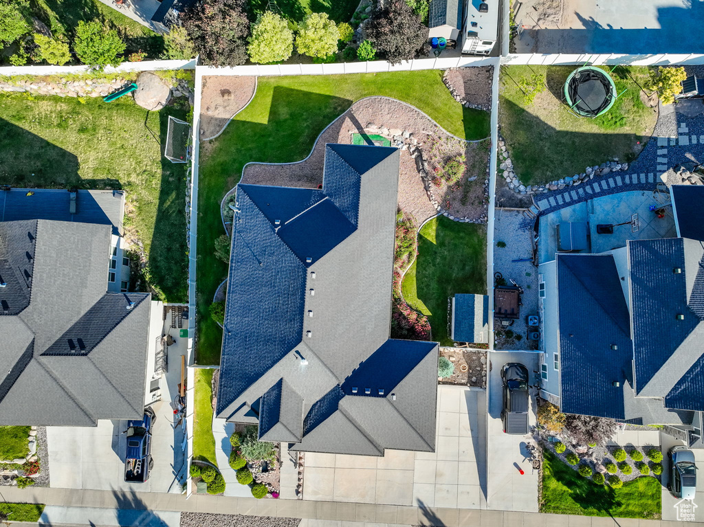 Aerial view of residential area