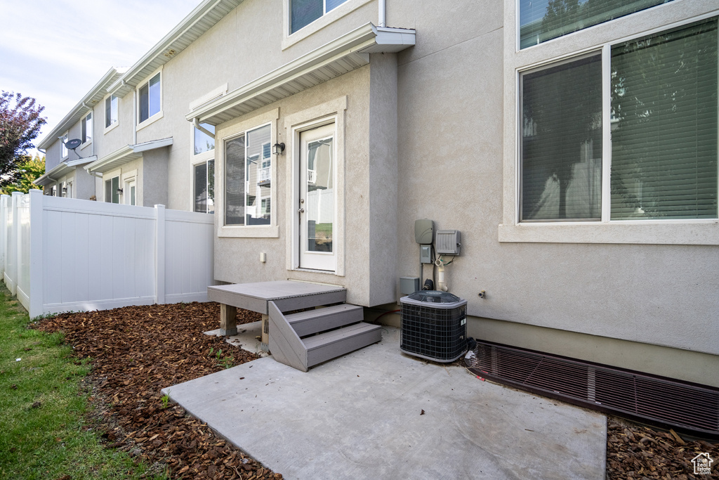 View of patio / terrace with central AC