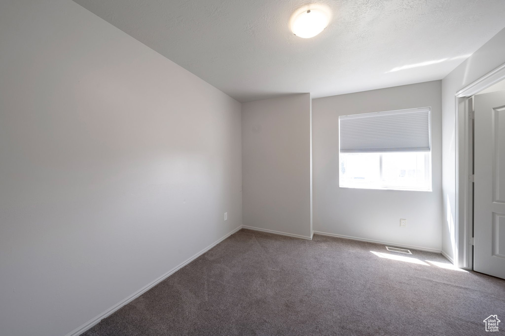 Carpeted empty room with baseboards