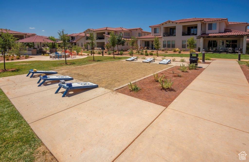 View of home's community with a gazebo and a residential view