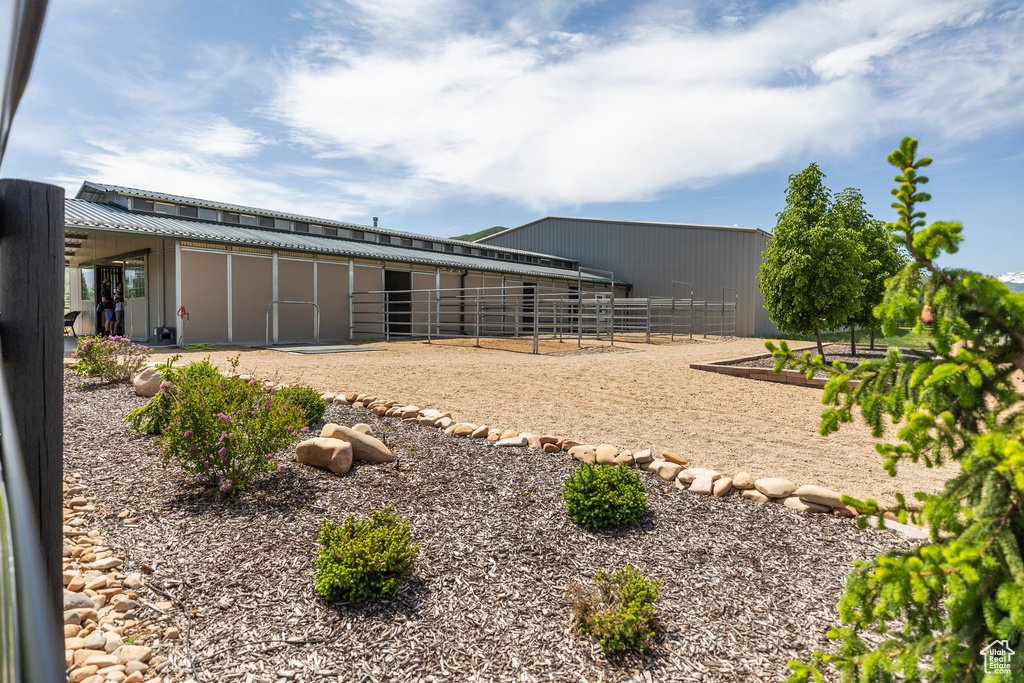 View of outdoor structure featuring an exterior structure