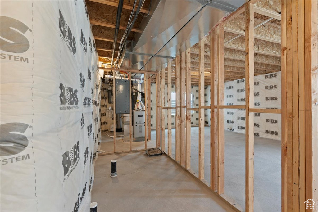 View of unfinished below grade area