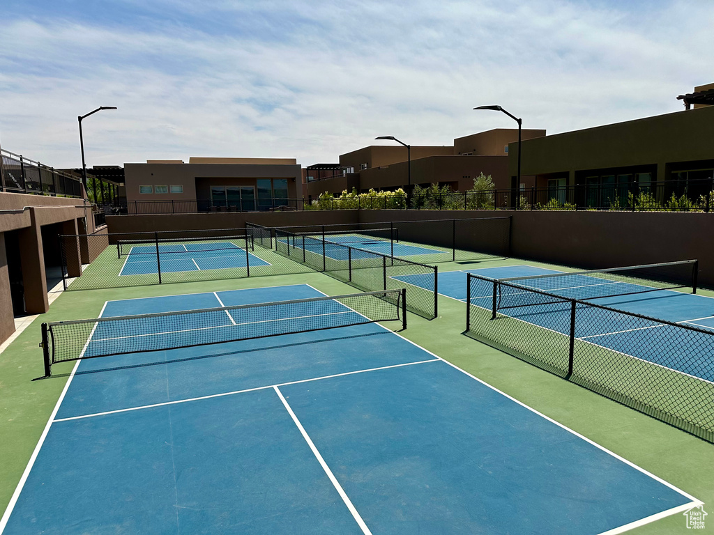 View of tennis court