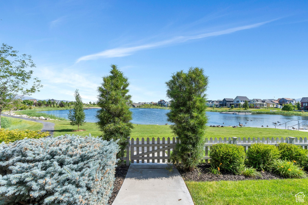 Water view featuring nearby suburban area