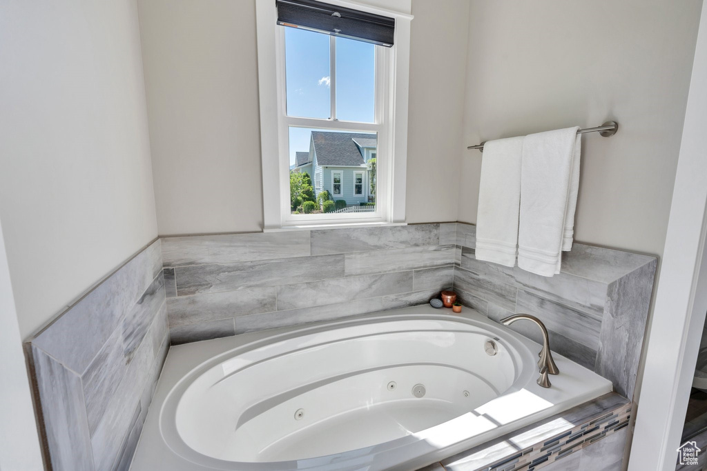 Bathroom with a whirlpool tub