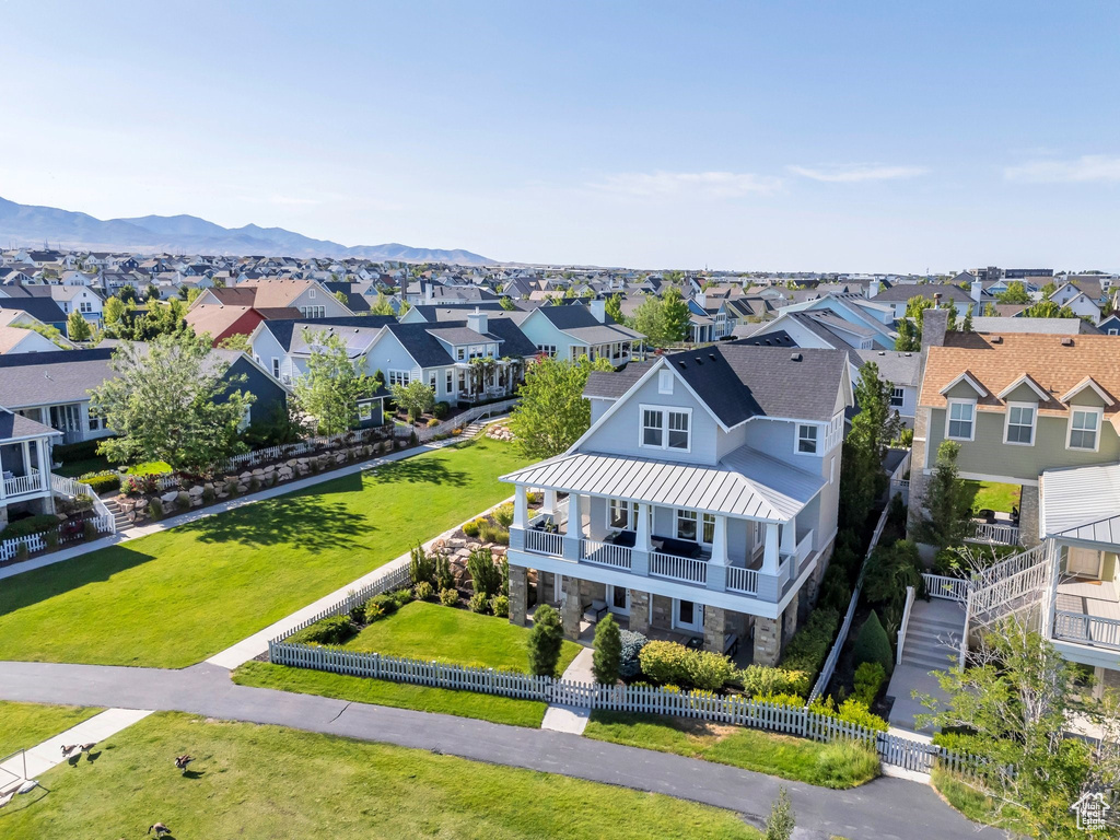 Aerial view of residential area