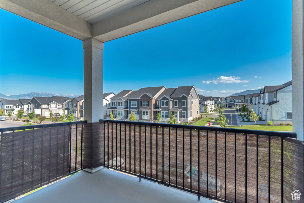 Balcony with a residential view