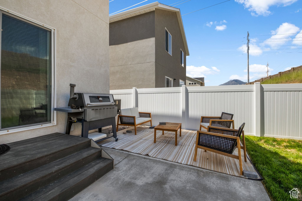 View of patio / terrace featuring a wooden deck
