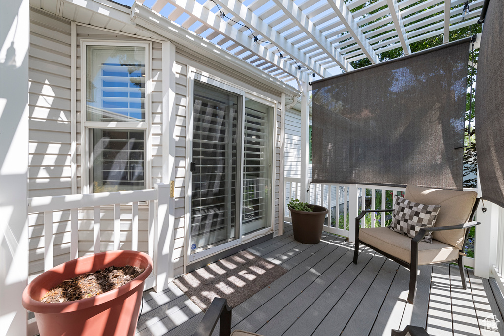 Deck with a pergola