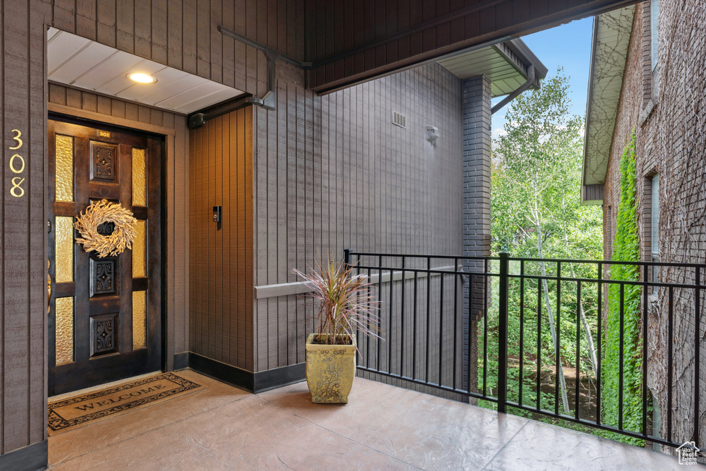 View of doorway to property