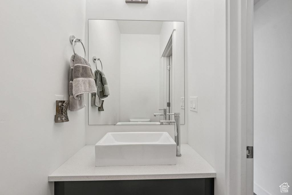 Bathroom featuring vanity