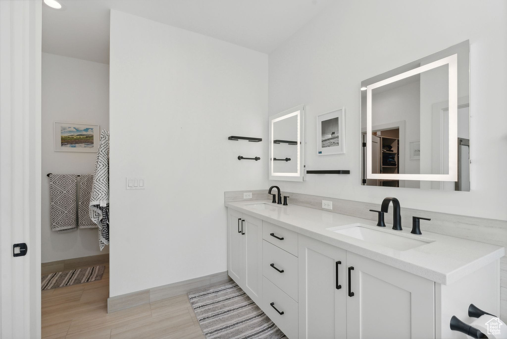 Full bath with double vanity