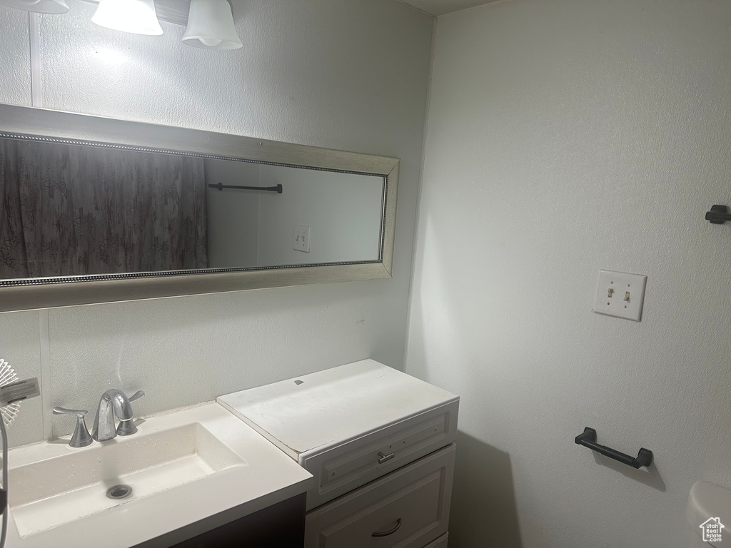 Bathroom featuring vanity