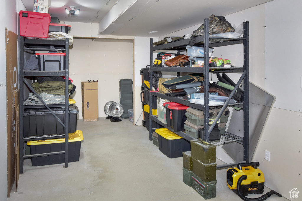 View of storage room