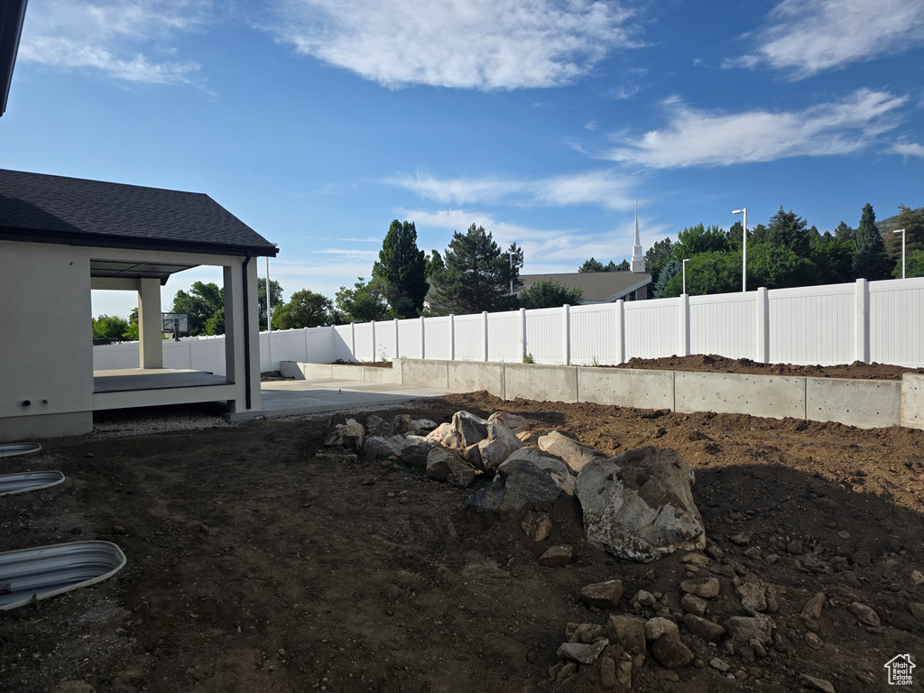 View of yard featuring a patio area