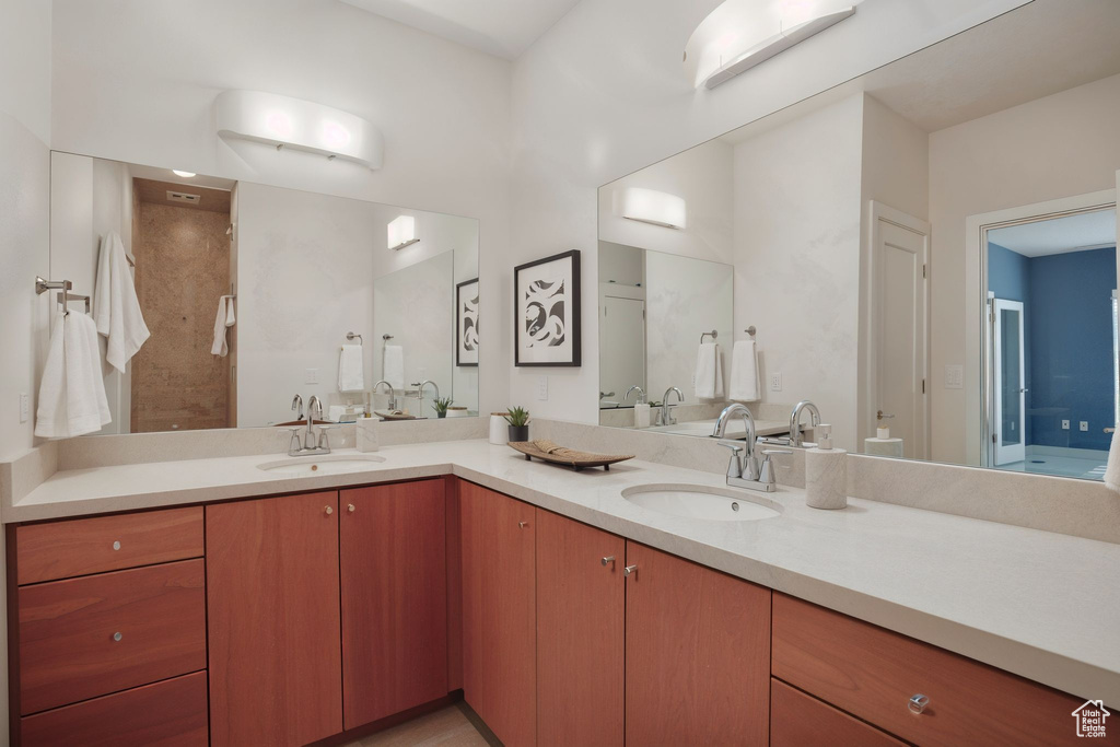 Bathroom with double vanity