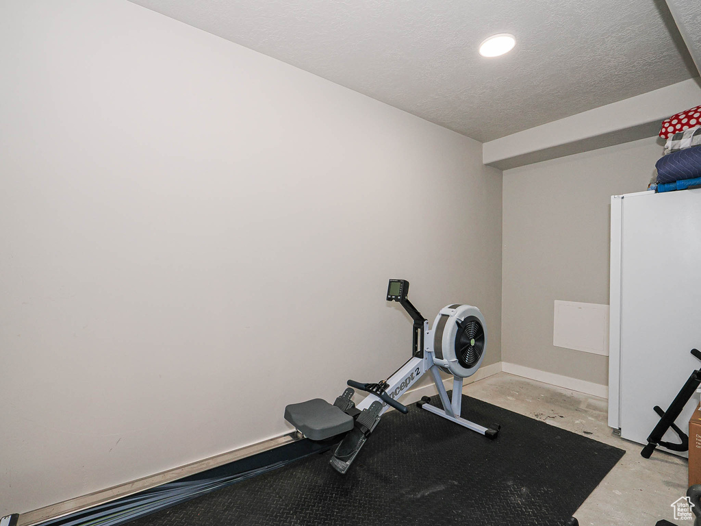 Exercise area with baseboards