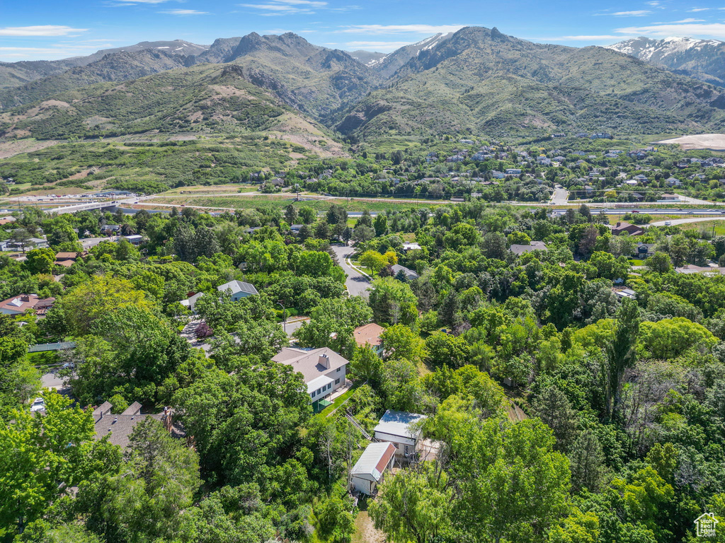 Bird\\\'s eye view of mountains
