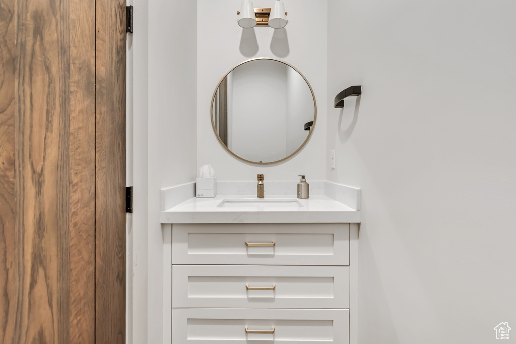 Bathroom featuring vanity