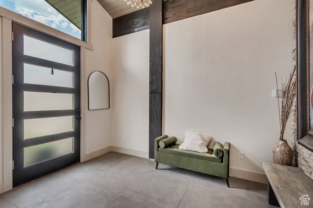 Entrance foyer with baseboards