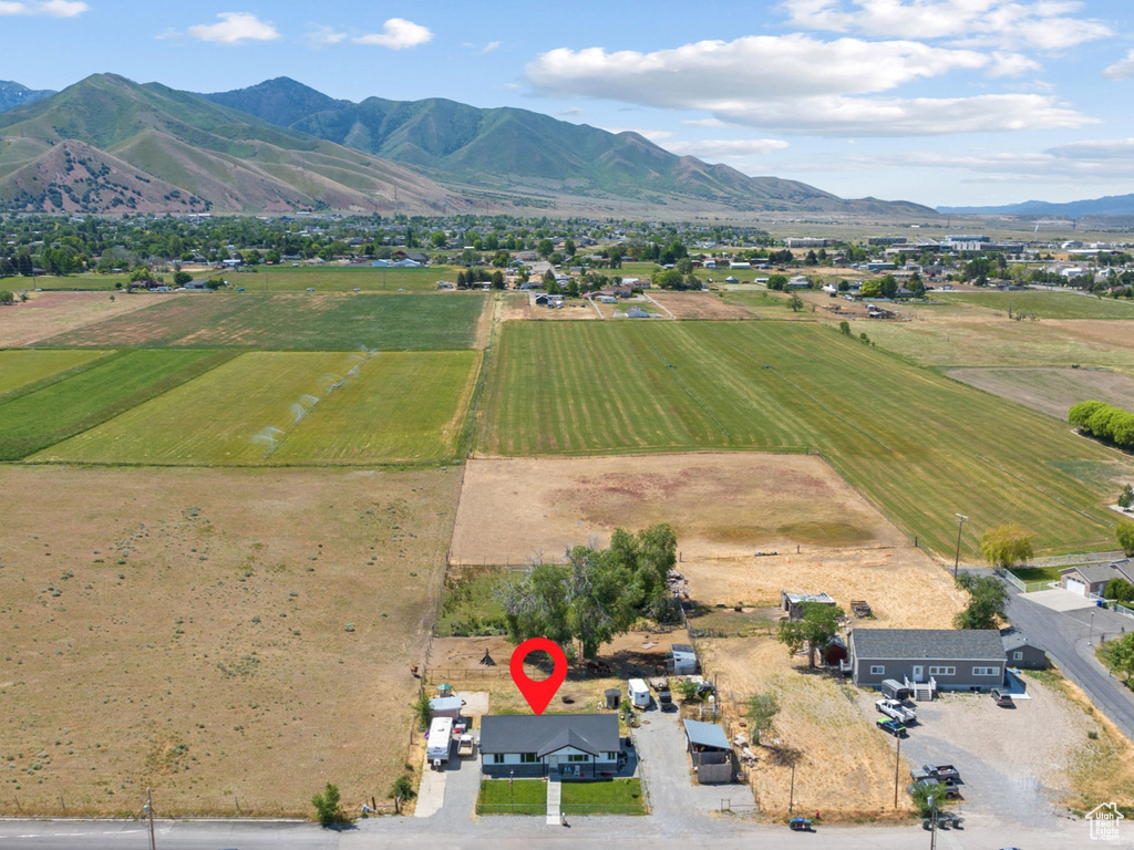 View of rural area featuring a mountain backdrop