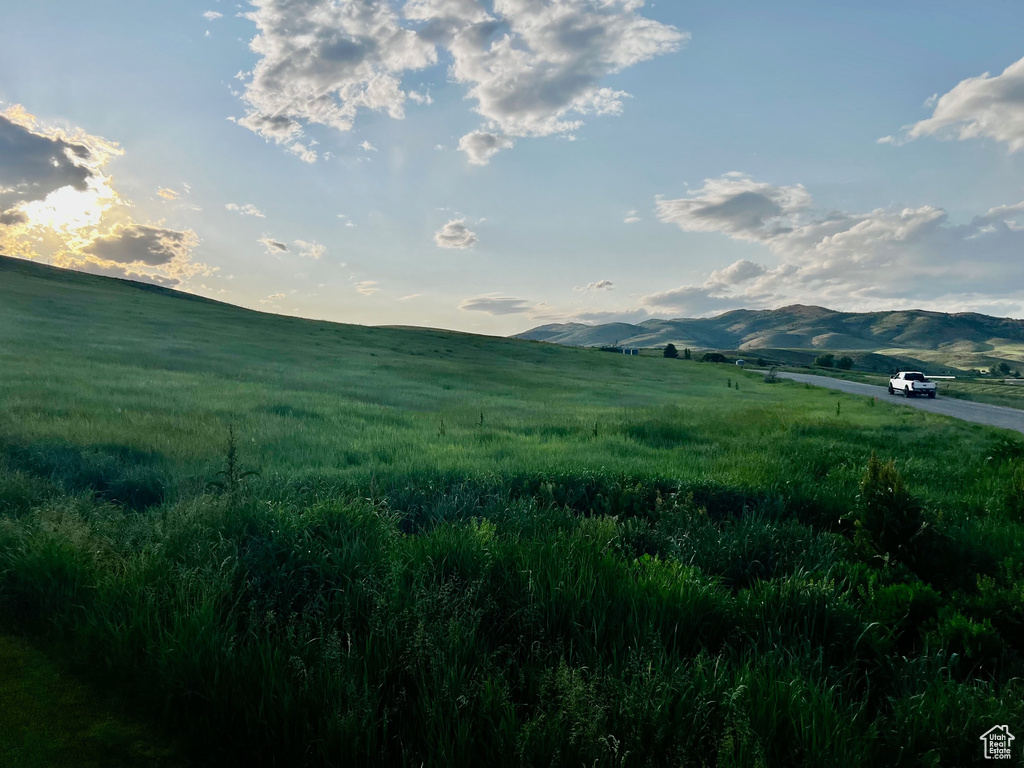 Mountain view featuring rural landscape