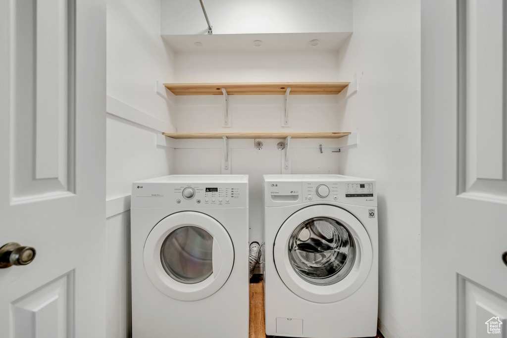 Laundry area with separate washer and dryer